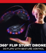 Mini UFO Drone Sensing Hand-Controlled Flying Toy Black - Image 5