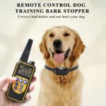 Black Rechargeable Waterproof Dog Training Collar with Remote - Image 4