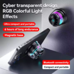 G200 Mini Bluetooth Speaker Magnetic Phone Holder-Black - Image 2