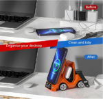 3 In 1 Car Shape Fast Wireless Charger Stand-Orange - Image 5