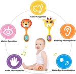 Lion & Giraffe Soft Plush Handheld Rattles for Sensory Development - Image 5