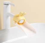 Kids Faucet Extender For Sink |  Yellow Silicone Cartoon Water Faucet Extender | For Sink, Bathroom - Image 2