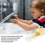 Kids Faucet Extender For Sink |  Yellow Silicone Cartoon Water Faucet Extender | For Sink, Bathroom - Image 4