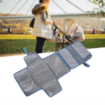 Blue Travel Baby Waterproof Changing Mat Hanging Foldable Storage Bag - Image 4