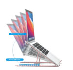 Aluminum Alloy Laptop Stand Folding Lift Vertical Base Heightening Bracket (Pink) - Image 3