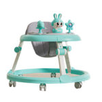 Green Foldable Walker For 6-18 Months Old Baby With Music