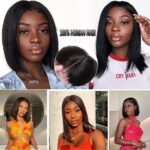 4x4 Glueless Human Hair Bob Wig 10 Inch Straight Lace Closure Wig - Image 5