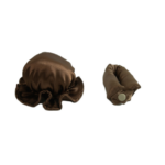 Curling Rod & Cap Satin Heatless Hair Rollers Set-Brown