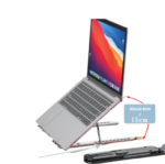 Aluminum Alloy Laptop Stand Folding Lift Vertical Base Heightening Bracket (Black) - Image 3