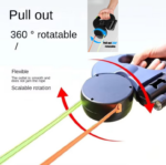 Dual Retractable Dog Leash With LED Light, 3M Leash With 360 Tangle-Free Blue - Image 2