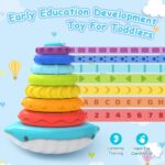 Blue Whale Stacking Rings Sensory Montessori Toys - Image 2