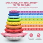 Pink Whale Stacking Rings Sensory Montessori Toys - Image 2