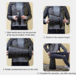 Portable Retractable Folding Stool-Black - Image 3