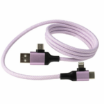 Magnetic Data Cable Fast Charging 60w Dual Input Dual Output Multi-function Magnetic Charging Cable Type-c (purple) - Image 2