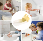 Kids Faucet Extender For Sink |  Yellow Silicone Cartoon Water Faucet Extender | For Sink, Bathroom - Image 5