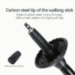 Three-Section Aluminum Alloy Trekking Pole Adjustable Ultra Light-Red - Image 5