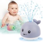 Grey Creative Whale Water Spray Bath Toy for Toddlers - Image 3