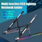 4 In 1(1*USB-C,3*USB-A) RGB Laptop Stand - Image 2