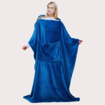 Oversized Wearable Blanket With Pillow And Pocket - Image 2