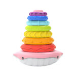 Pink Whale Stacking Rings Sensory Montessori Toys