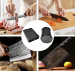 Kitchen Rolling Knife Sharpener Aluminum Alloy Diamond Drum Whetstone 15&20 Degree Magnetic (Black) - Image 4