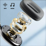 New Max P9 Pro Wireless Bluetooth 5.1 Headphone-Black - Image 3