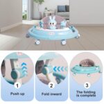 Blue Foldable Walker For 6-18 Months Old Baby With Music - Image 3