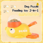 2-in-1 Duck-Shaped Dog Slow Feeder & Interactive Dog Puzzle Toy - Image 5