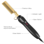 Electric Straightening Comb With Anti-Scald Pressing - Portable Heated Curling Iron For Wet And Dry Hair Styling - Image 2