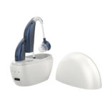 Bluetooth Hearing Amplifiers With Charging Case-Blue & White