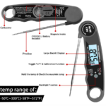 Waterproof Digital Meat Thermometer-Black - Image 2