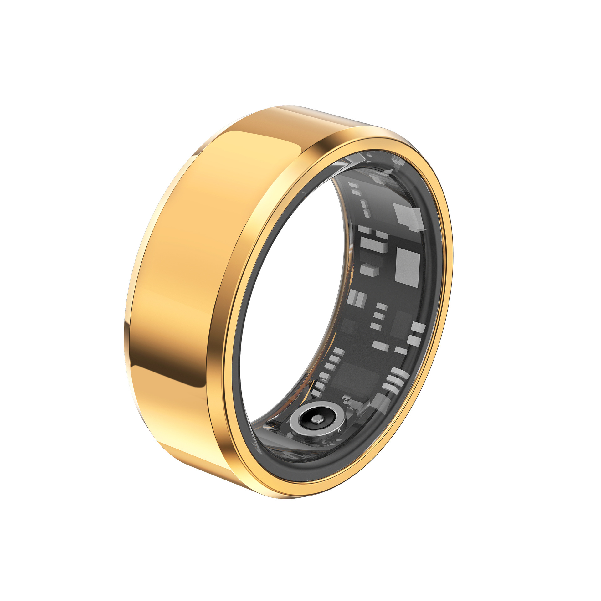 4cbfa33553ae43c4452744023ec77e94.jpg Gold Waterproof Smart Ring with Health Tracking and Remote Camera Control - Image 1
