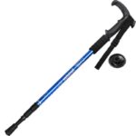 Three-Section Aluminum Alloy Trekking Pole Adjustable Ultra Light-Blue