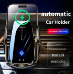 Smart Induction Car Phone Holder 15W Magnetic Wireless Fast Charging Outlet Clip-on Navigation Holder - Image 2