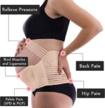 Adjustable Breathable Maternity Belly Band Beige XL - Image 2