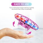 Mini UFO Drone Sensing Hand-Controlled Flying Toy Blue - Image 4