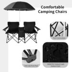 Portable Double Folding Chair Outdoor Camping Chair - Image 4