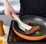 Two-in-one Silicone Spatula, Milky White, Multifunctional High Temperature Resistant Cooking Tool - Image 3