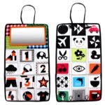 Sensory Toy High-Contrast Tummy Time Baby Mirror Toys Orange