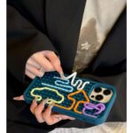 3D Silicone Sensory Phone Case for iPhone 13/14/15 Blue - Image 4