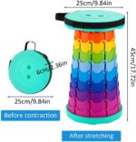 Portable Retractable Folding Stool-Blue - Image 3