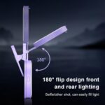 Mini 9-color Pocket Fill Light LED Selfie Ring Light Portable Light Purple - Image 4