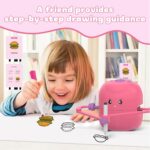 Pink Kids Educational Drawing Robot Interactive Smart Drawing Toy - Image 3