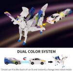 Blue Magnetic Transforming Unicorn Car Toy Automatic Shape-Shifting Robot for Kids - Image 5