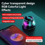 G200 Mini Bluetooth Speaker Magnetic Phone Holder-White - Image 3