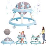 Blue Foldable Walker For 6-18 Months Old Baby With Music - Image 2