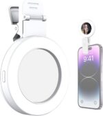 Mini 9-color Pocket Fill Light LED Selfie Ring Light Portable Ivory White - Image 2