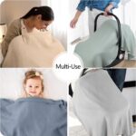 Multi-Functional Cotton Nursing Cover Khaki - Image 5