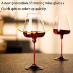 550ml Spinning Crystal Wine Glass - Image 2