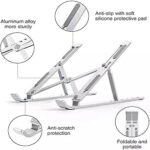 Aluminum Alloy Laptop Stand Folding Lift Vertical Base Heightening Bracket (Silver) - Image 4
